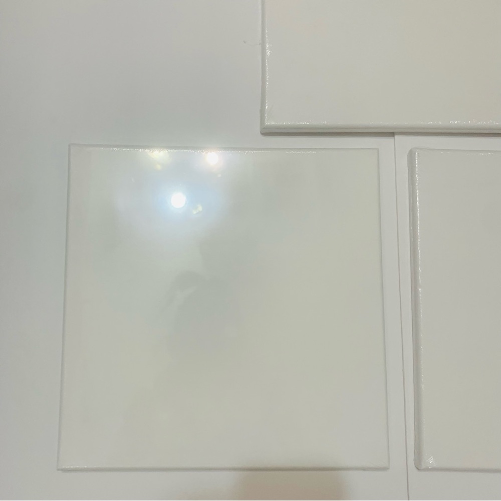 Stretched Blank Canvas Set Of 3 12 x 12 Inches New - Picture 2 of 10